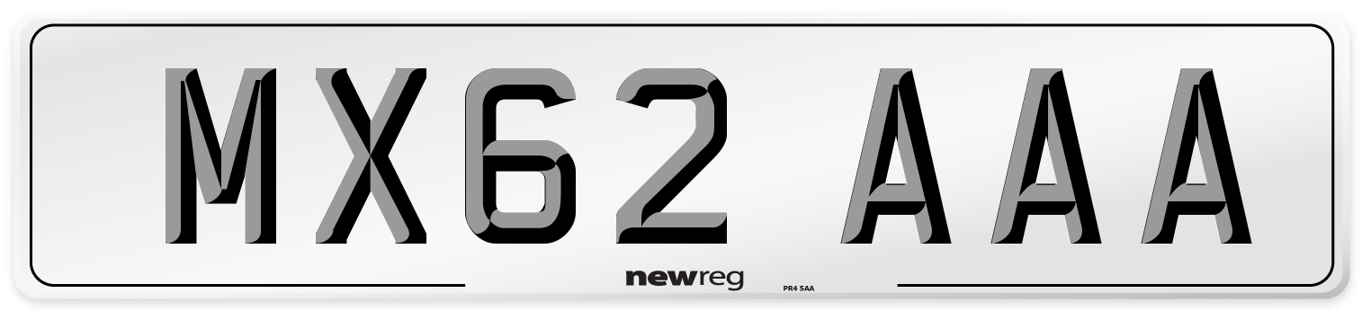 MX62 AAA Number Plate from New Reg